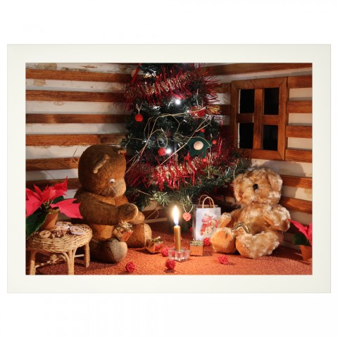 Medvídci - rozbalování dárků do dekorace pro děti pokojíčku obrázky dětského vybavení dětských pokojíčků fotoobrázky fototapety 