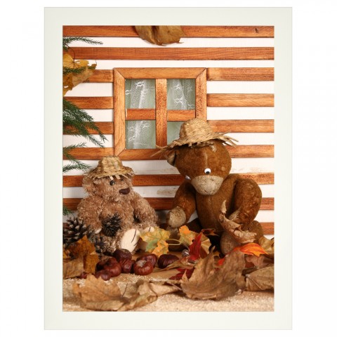 Medvídci - podzim do dekorace pro děti pokojíčku obrázky dětského vybavení dětských pokojíčků fotoobrázky fototapety 