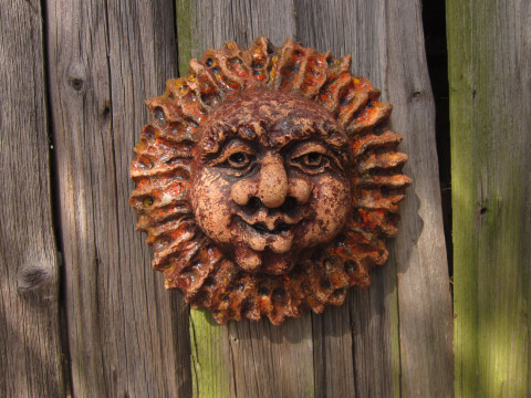 Slunce hlava styl domov dekorace dárek radost interiér zahrada léto slunce teplo na zeď 