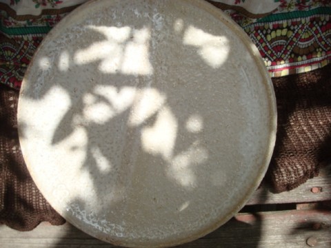 smetanový a placatý (talíř) talíř keramika bílá šamot 