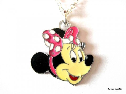 Řetízek Minnie I. přívěsek stříbrný holčičí dětský myšák myška řetízek bižuterní mini mickey minnie minie miki 