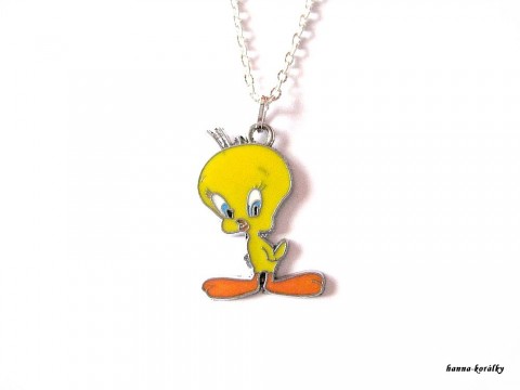 Řetízek - kuře Tweety přívěsek stříbrný dětský řetízek kuře bižuterní tweety 