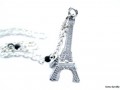 Řetízek - stříbrná Eiffelova věž