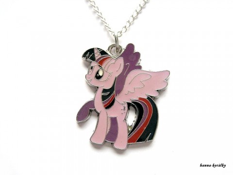 Řetízek - My little pony - fialový přívěsek stříbrný holčičí dětský řetízek bižuterní my little pony 
