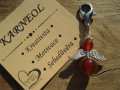 PŘÍVĚSEK - ANDĚL - MINERÁL KARNEOL