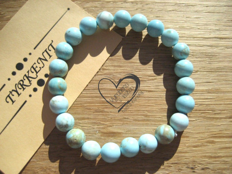 Náramek Tyrkenit 8mm náramek minerál minerální pro alergiky 