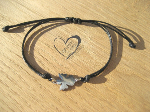 Šňůrkový náramek - anděl provázkový šňůrkový jednoduchý s 