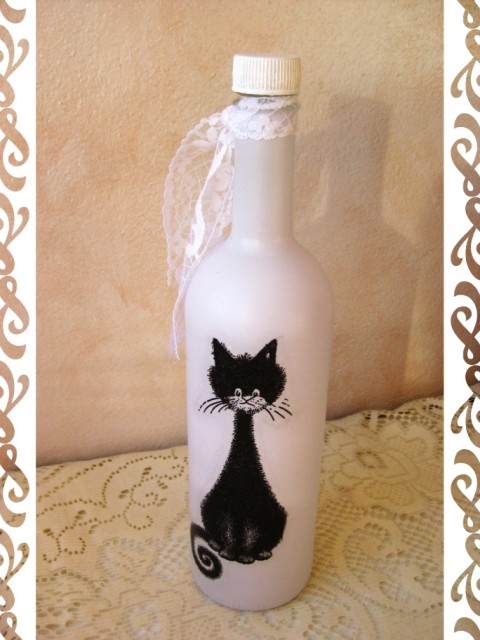 Kočičí lahev lahev kočka 