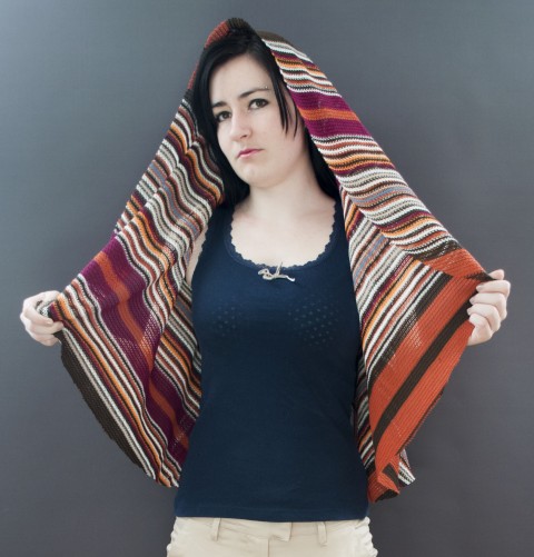 STRIPES- Pončo pletené přehoz triko puntík pruhy pončo bunda pohodlí pohoda indián stripes 