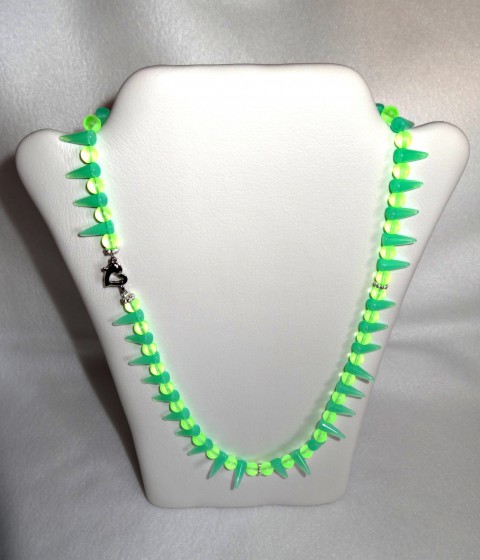 Necklace UG 2 šperk náhrdelník dárek zelená sklo zelený svítící uv 