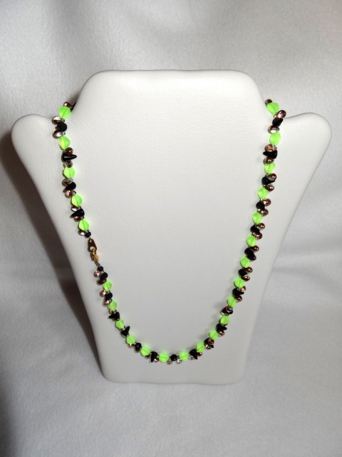 Necklace UG 6 šperk náhrdelník zelená zelený svítící disco móda 