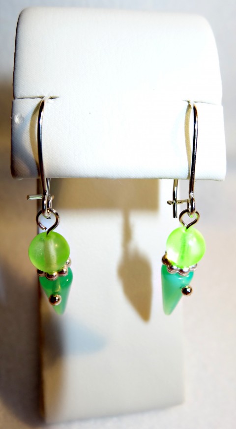 Earrings UG 2 šperk originální dárek zelená náušnice zelený extravagantní svítící móda šperky-náušnice 