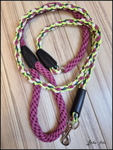 Vodítko 217 kulaté pes vodítko kumihimo psy 