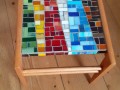 Mozaiková stolička - stolek