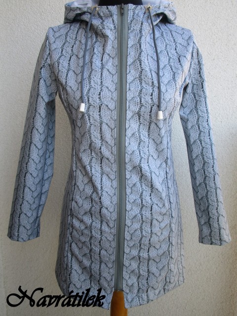 SOFT KABÁTEK podzim jaro copánky soft kabáte pletený vzor 