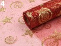 Organza vánoční, cena je za 4.5m