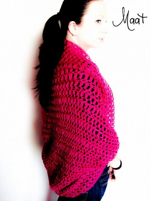 _bolero/vesta vo vyzývavej ružovej kabát vesta bolero sveter pulover maat 