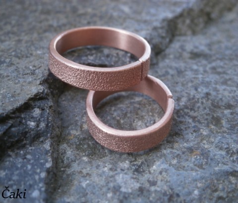 Měděný prsten bez vzoru prsten měď 