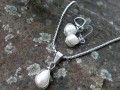 Naušnice  -Kapky říčních perlí