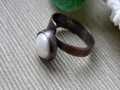 Prsten - Říční perla v mědi