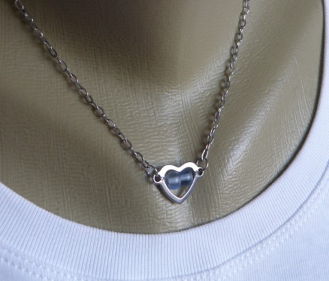 Náhrdelník - Valentýnské srdce náhrdelník přívěsek nerez řetízek srdc e 