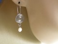 Naušnice - spirálky s perličkami