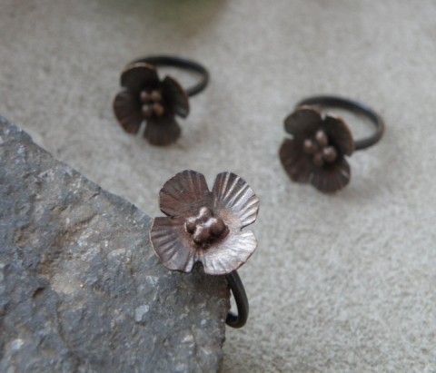 Prsten - Třešňový květ - výprodej prsten měď 