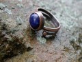 Měděný prsten - lapis-lazuli