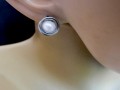 Naušnice - říční perly v nerezu