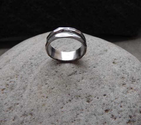 Nerezový prsten - Navždy spolu prsten nerez kulička leštěný široký 