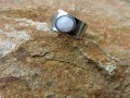 Prsten - Měsíční kámen v nerezu