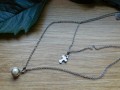 Náhrdelník -nerez-křížek, perla