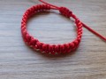 Náramek - Červený Kabbalah pletený