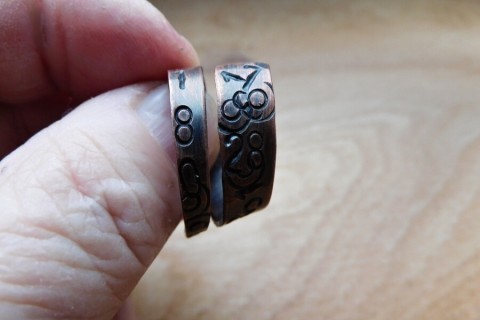 Měděný prsten s čísly prsten měď 