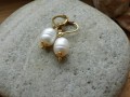 Naušnice krása bílých perlí