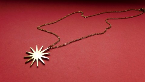 Náhrdelník - Pozlacená nerez náhrdelník slunce nerez 
