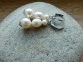 Naušnice z pravých bílých perlí