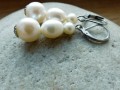 Naušnice z pravých bílých perlí