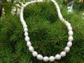 Náhrdeník- Barokní bílé perly