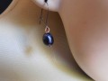 Naušnice- Větší tmavé pravé perly