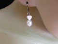 Naušnice- Bílá perla+perleť