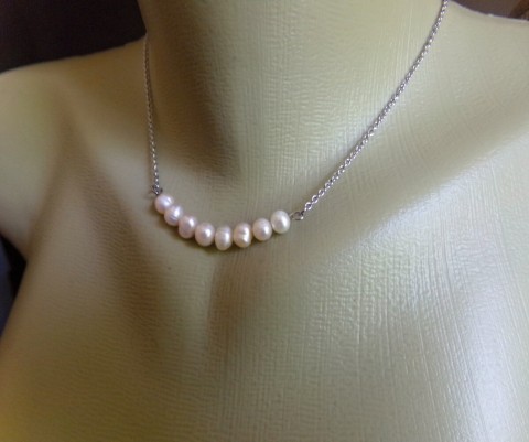 Náhrdelník - Krása bílých perliček náhrdelník nerez bílé perličky 