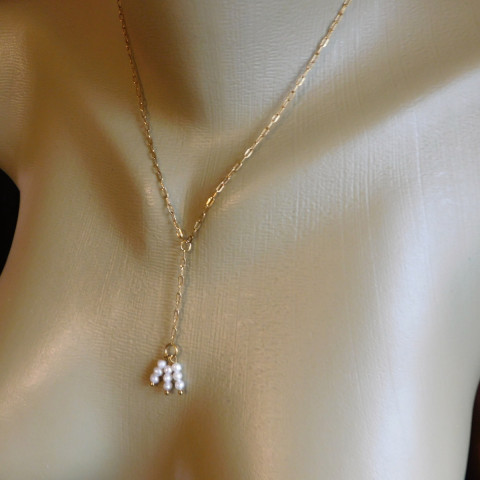 Náhrdelník ,nerez, keshii perla náhrdelník bílé nerez perly keshi 