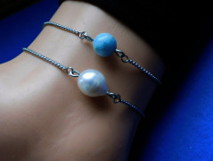 Přívěšek-nerez-modrý avanturin