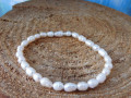 Náramek-bílé říční perličky