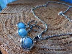 Přívěšek-nerez-modrý avanturin