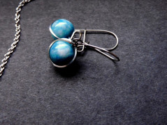 Přívěšek-nerez-modrý avanturin