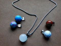 Přívěšek-nerez-modrý avanturin