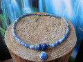 Náhrdelník - sodalit, lapis, nerez
