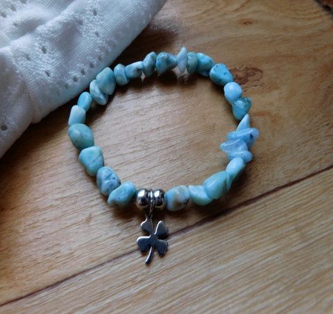 Náramek larimarový náramek nerez larimar 